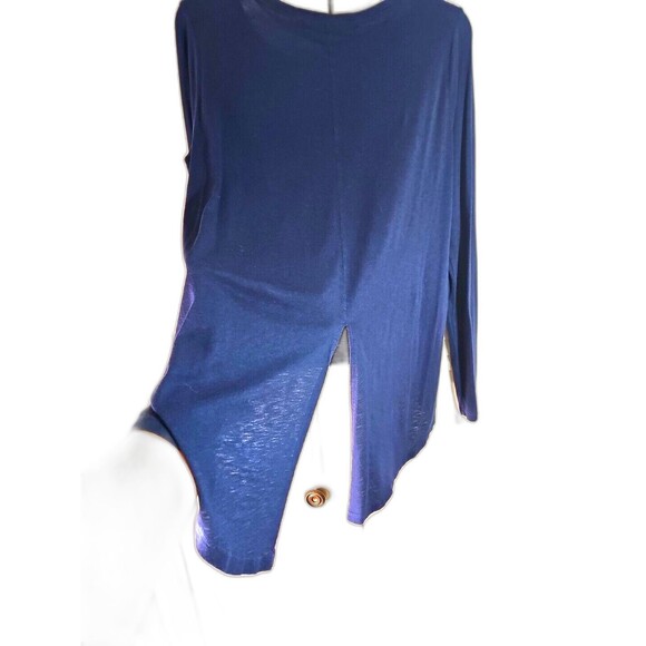 NEW Michael Stars Navy Blue Slub Knit Top One Size fits a S/M - Picture 2 of 4